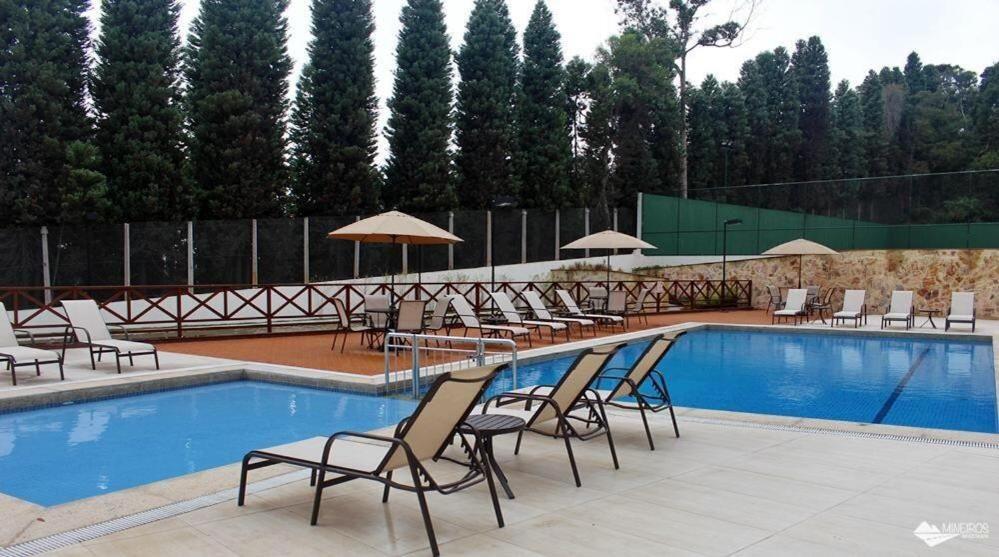Apart Hotel Vista Azul - Hospedagem Nas Montanhas โดมิงกอส มาร์ตินส์ ภายนอก รูปภาพ